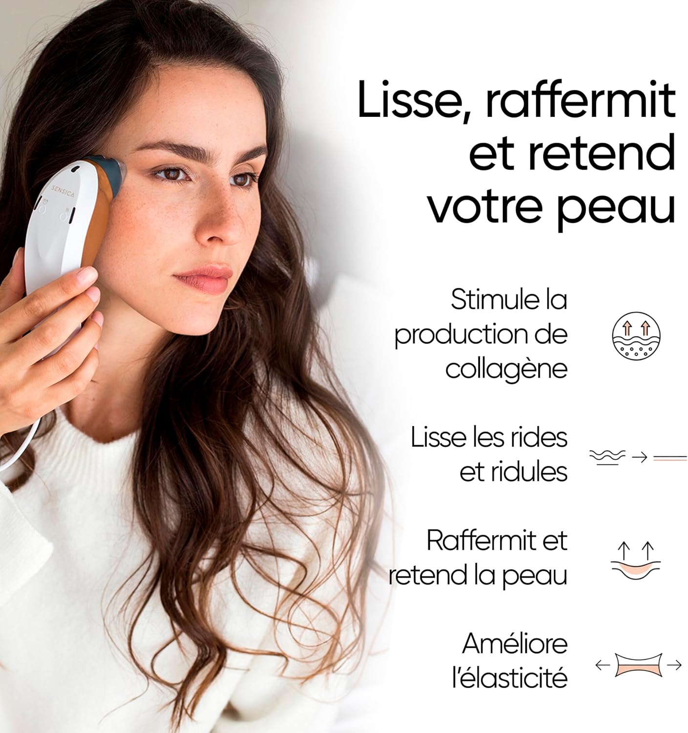 Sensilift Appareil Anti-Âge de Radiofréquence Visage – Raffermissement Cutané & Anti-Relâchement, Lifting Visage et Cou, Réduction des Rides, Soin Visage Professionnel à Domicile