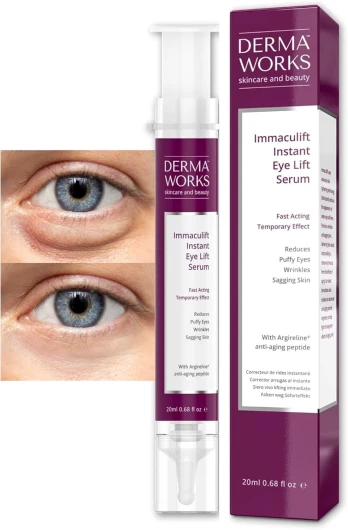 DERMAWORKS Immaculift Sérum Liftant Instantané – Soin Anti-Rides Puissant pour un Effet Tenseur Immédiat – Lifting Visage et Contour Redéfini – Formule Avancée pour Peau Raffermie