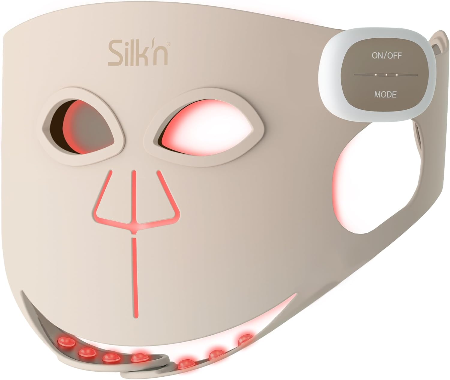 Silk'n masque visage LED - LED Face Mask Pro - Masque lumineux pour le collagène, anti-rides et anti-âge - Sans fil pour 130 minutes - Rose