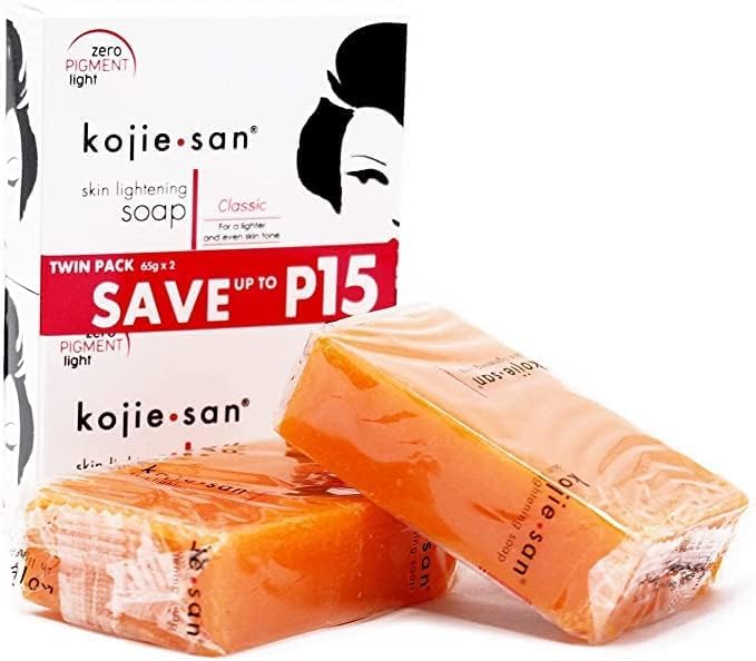 Savon éclaircissant par Kojie San Skin Lightening Kojic Acid Savon (2 Bar 65 g) Orange 65 g (Lot de 2)
