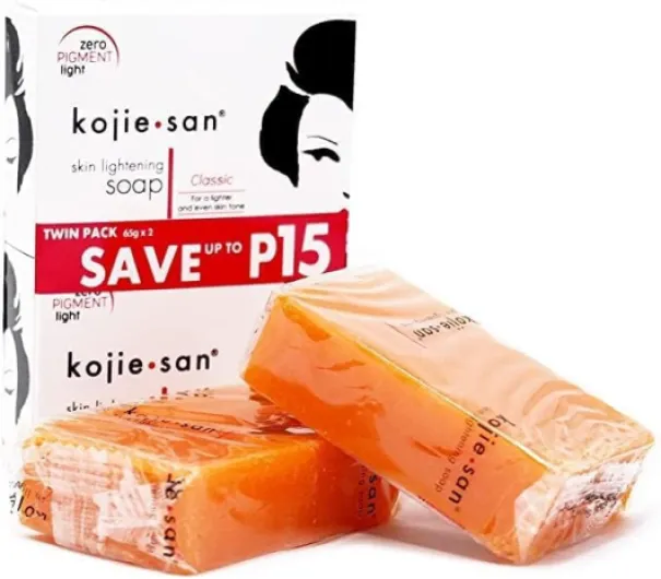 Savon éclaircissant par Kojie San Skin Lightening Kojic Acid Savon (2 Bar 65 g) Orange 65 g (Lot de 2)