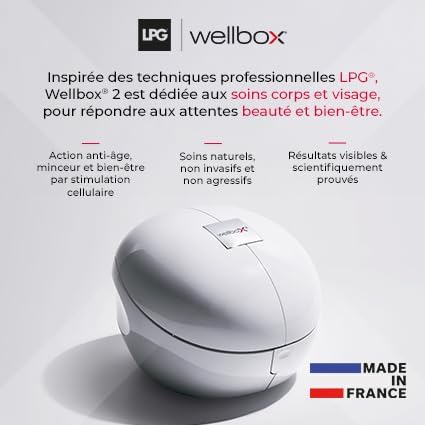 LPG – WELLBOX² – Nouvelle Génération – Stimulation Cellulaires – Dispositif Anti-Âge – Réjuvénation – Méthode 100% Naturelle et Prouvée – Écran Tactile – Programmes Interactifs – Blanc