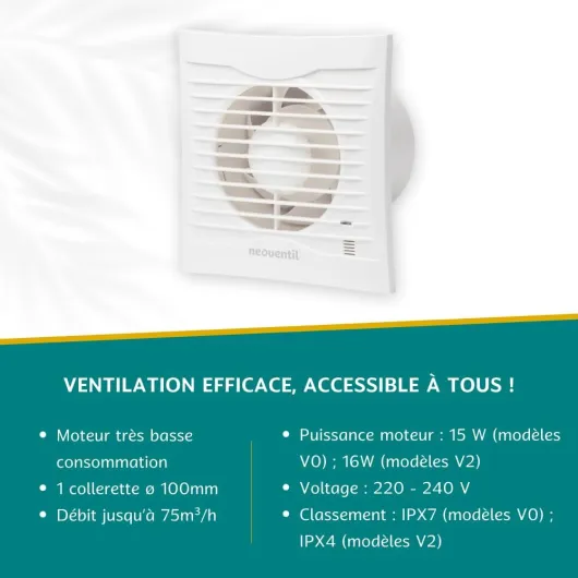 HIDA PIRT-V2 - Extracteur d'air intermittent pour Salle de Bain, WC et Cuisine - Détection présence avec Minuterie - Silencieux - Résistant à l'Eau - Installation Murale et Plafond V2 - Détection Présence + Minuterie Intégrée