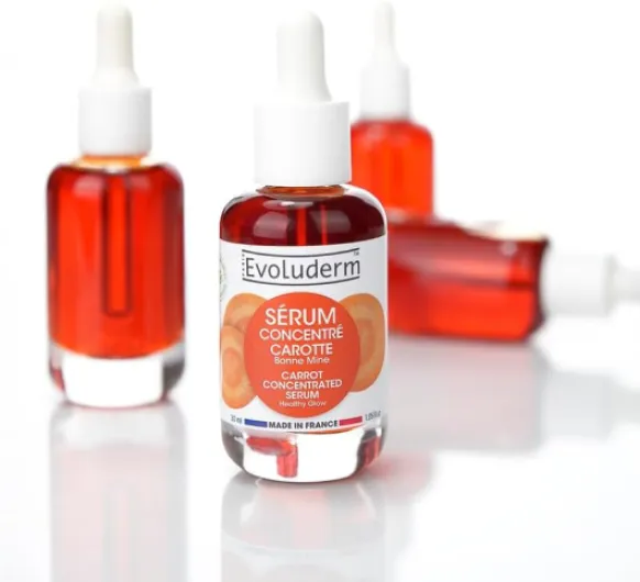 Sérum Concentré Bonne Mine Carotte - 99% d'Ingrédients d'Origine Naturelle - Végan - Fabrication Française