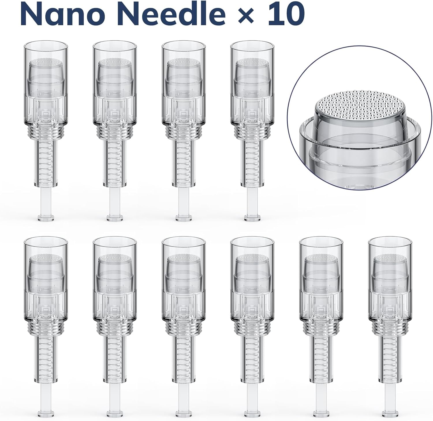 Nano Needling, Nano Aiguille Microneedling PELCAS Dermapen Aiguilles Nano Needle pour PELCAS Stylo Microneedling, 10 Pièces Nano Pin