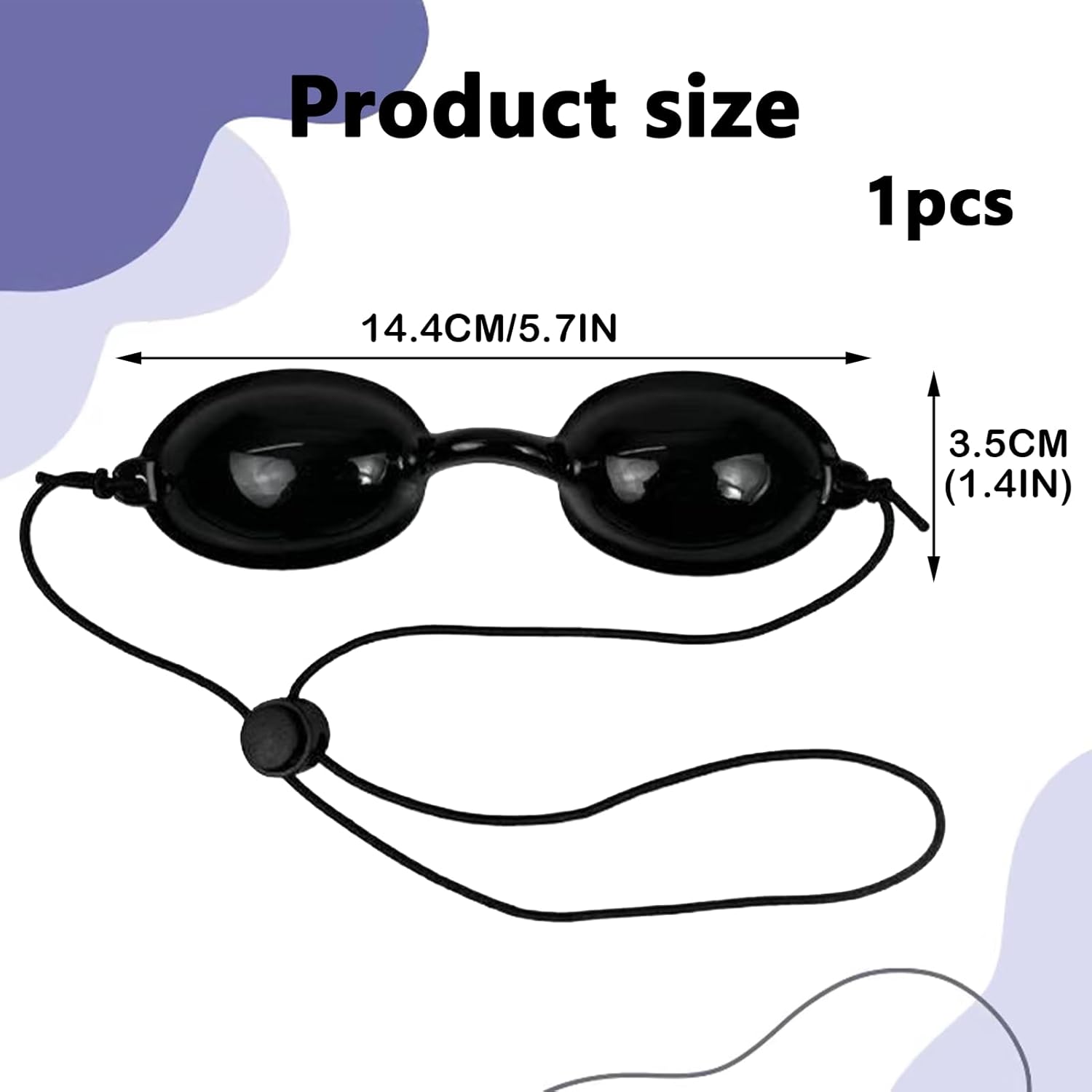Seefey Lunette Anti UV Cabine,Lunette UV,Cache-œil pour Bronzage et Soins Esthétiques,Lunettes de Protection pour Thérapie par Lumière Rouge,Lunettes de solarium,Livré avec un étui Transparent