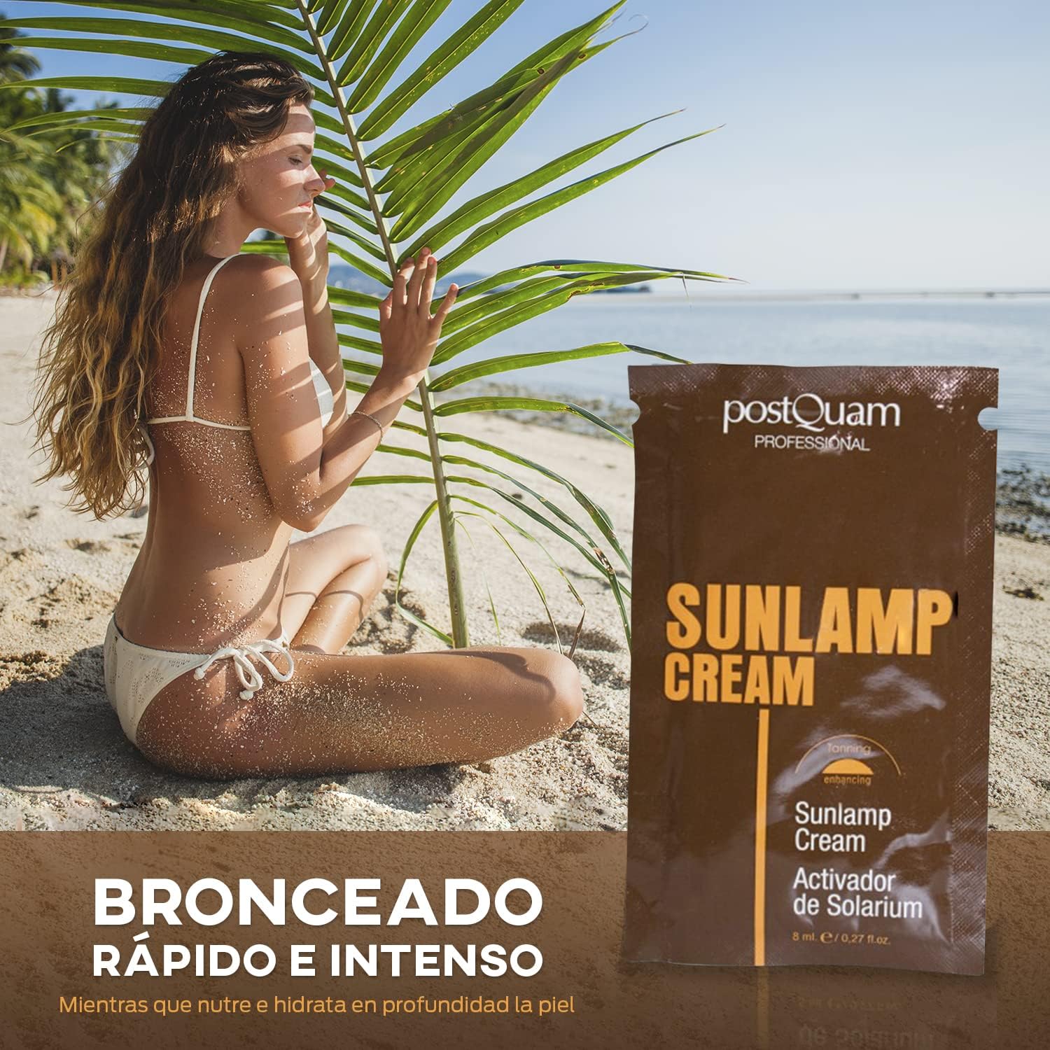 Accelerateur de Bronzage UV - Bronzage Rapide et Intense avec Nutrition en Profondeur - Sans Écran Solaire - 50 Sachets Unidoses de 8 ml 8 ml (Lot de 50)