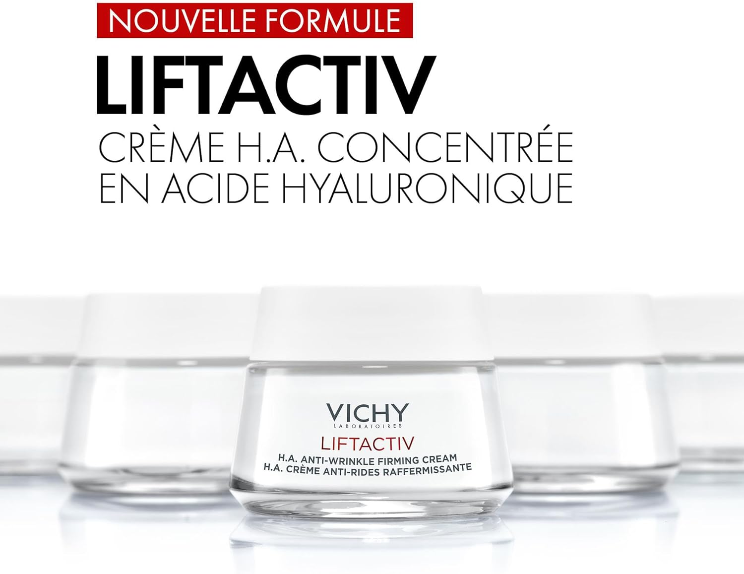 Vichy, Liftactiv H.A., Crème de Jour Anti-Rides & Anti-Âge, Lisse & Repulpe, Enrichi en Rhamnose & Néo-Hespéridine, Pour Peau Normale à Mixte, 50 ml