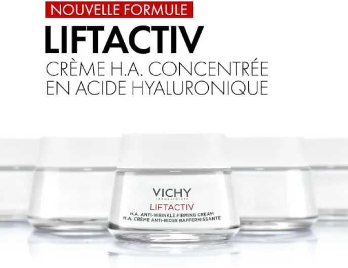 Vichy, Liftactiv H.A., Crème de Jour Anti-Rides & Anti-Âge, Lisse & Repulpe, Enrichi en Rhamnose & Néo-Hespéridine, Pour Peau Normale à Mixte, 50 ml