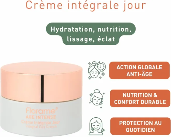 Crème Intégrale Jour Age Intense 50 ml – Soin Global Anti-Âge – Fermeté, Hydratation & Éclat – Peaux Matures – Fabriquée en France