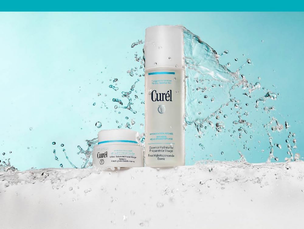 Curél - Soin Hydratant Intensif - Contenu : Essence Hydratante 150 ml + Crème Visage 40 g - Avec Ceramides - Peaux Sèches et Sensibles Sans parfum 400 g (Lot de 1)