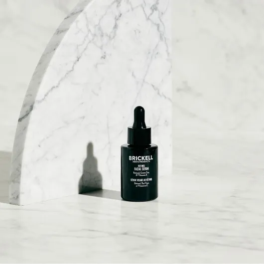 Brickell Men's Retinol Skin Care Serum Treatment For Firming Face Lines & Eye Wrinkles, Deep Hydrating Facial Skincare Serum For Anti-Aging, Fragrance Free, 30ml