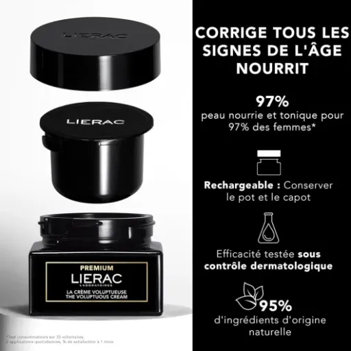 Test Lierac Premium Crème Voluptueuse (recharge) : une bonne crème anti-âge, mais pas donnée