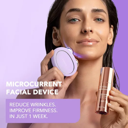 FOREO BEAR 2 Appareil micro courant visage liftant et tonifiant avancé - Sculptant anti-âge - Lifting visage instantané - Raffermir, modeler - Non invasif - Lavender