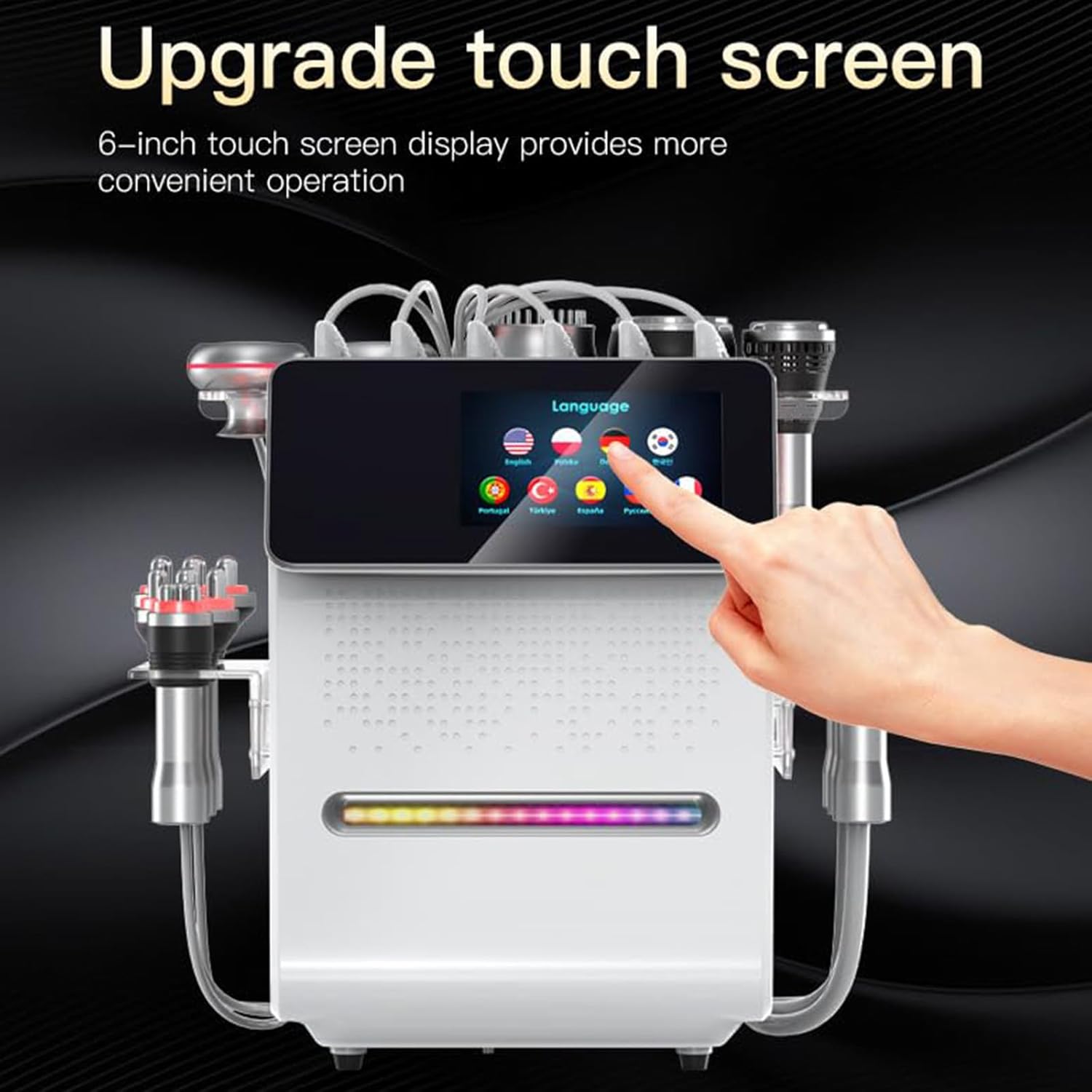 Appareil modelage corporel Professionnel 11 en 1, cavitation 80 K, radiofréquence, Vide, LED, lipolaser et EMS, équipement Multifonctionnel pour brûler Graisses, Amincissant, Spa