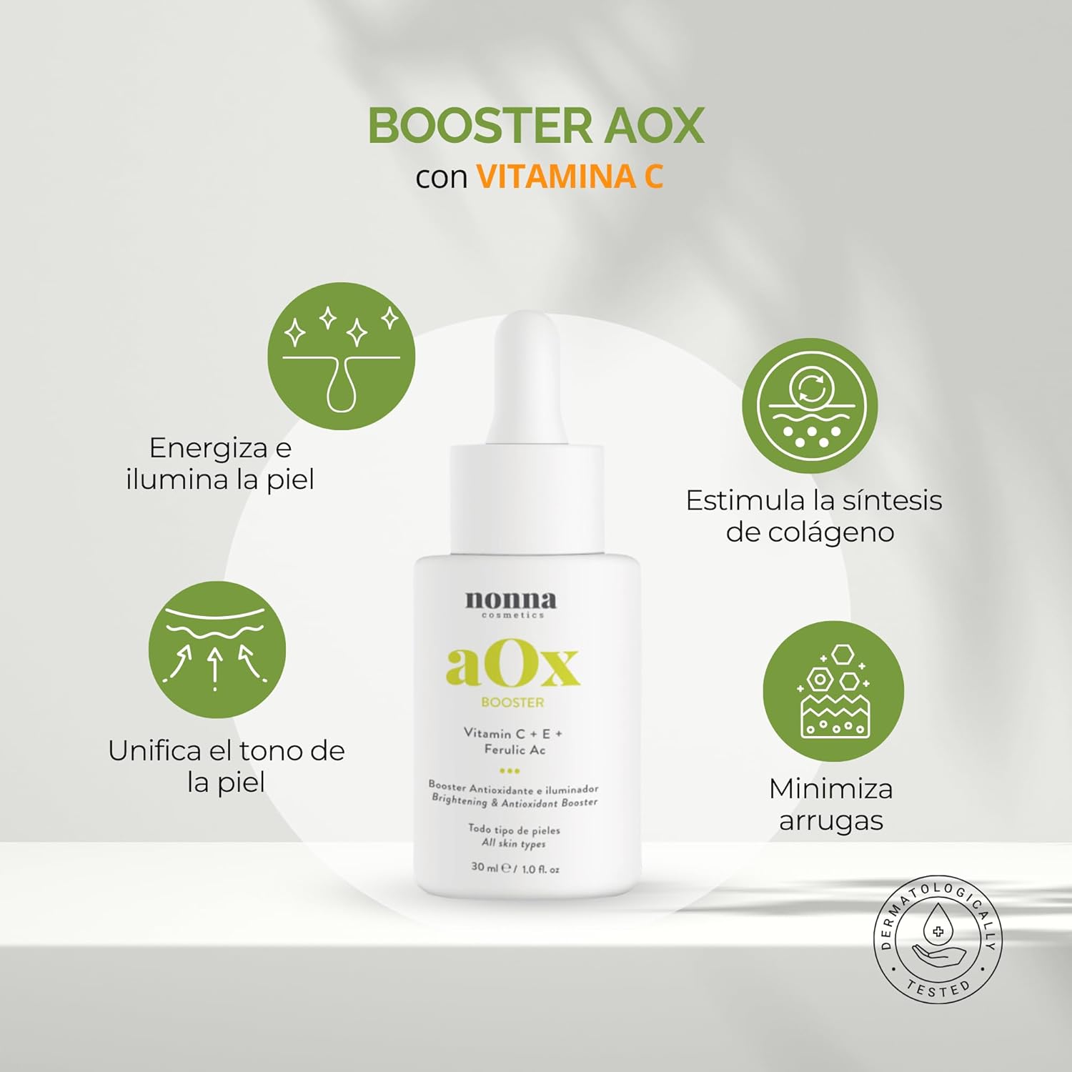 Sérum Avec Vitamine C Vitamine E Acide Ferulique Resveratrol Illumine Protège Peau Réduit Taches Rides Unifie Teint Absorption Rapide Texture Légère Soin Anti-Age Revitalisant