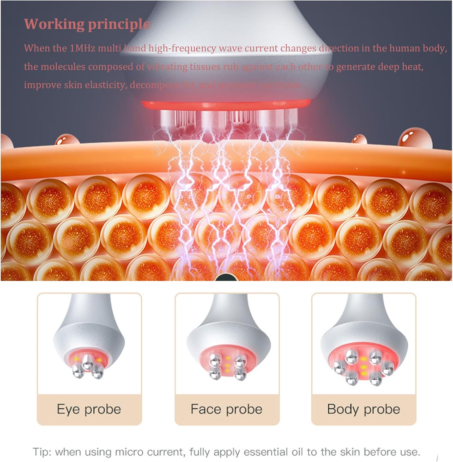 4 en 1 Machine de Lipocavitation, 40K Appareil Radiofréquence Visage, Anti-Cellulite Appareil Minceur, Machine De Sculpture Corporelle Pour Massage Amincissants et Raffermissants