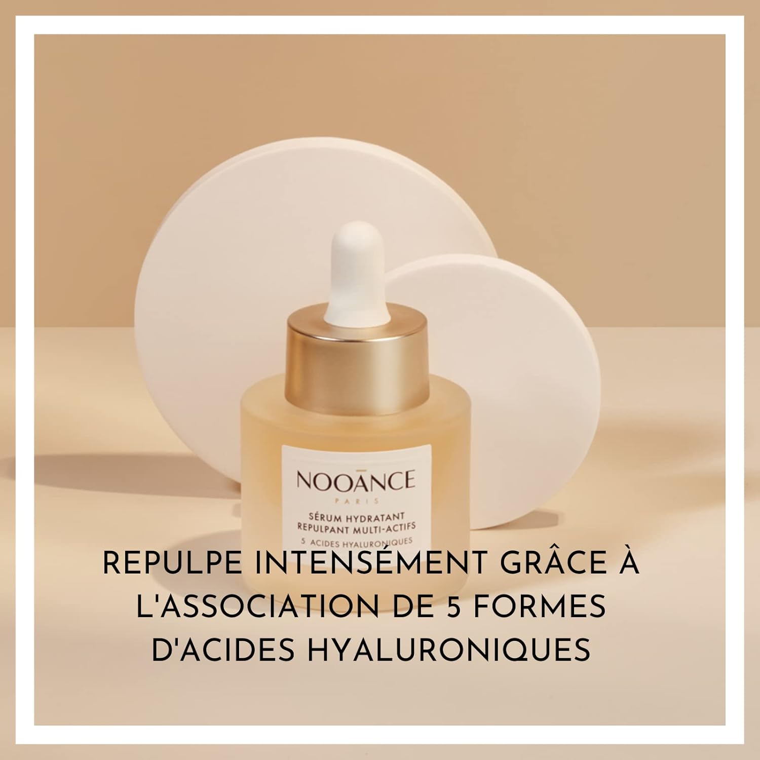 NOOANCE - Sérum Multi Actifs - Concentré des Meilleurs Actifs Anti-âge - 5 Formes d’Acides Hyaluroniques, Vitamine B5/B3, Peptides - Anti-ride, Repulpant, Hydratant, Apaisant - 20ml - Made in France