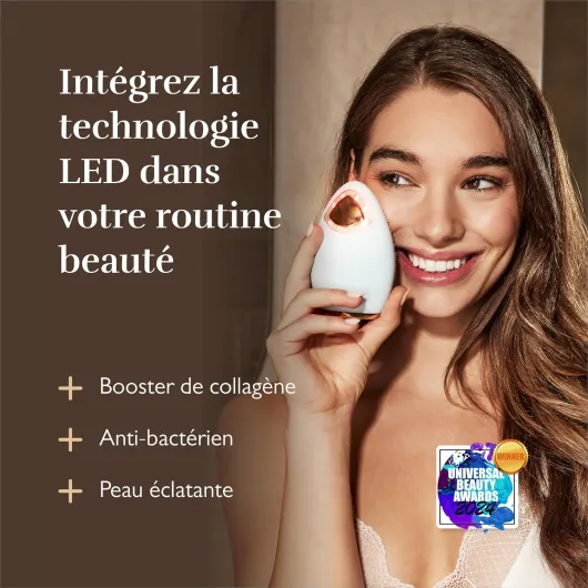 Silk'n Brosse nettoyante visage I Bright Lux I Massage raffermissant et Soins ultra-hygiéniques I Utilise la lumière LED et élimine les impuretés et les résidus de maquillage, Bleu
