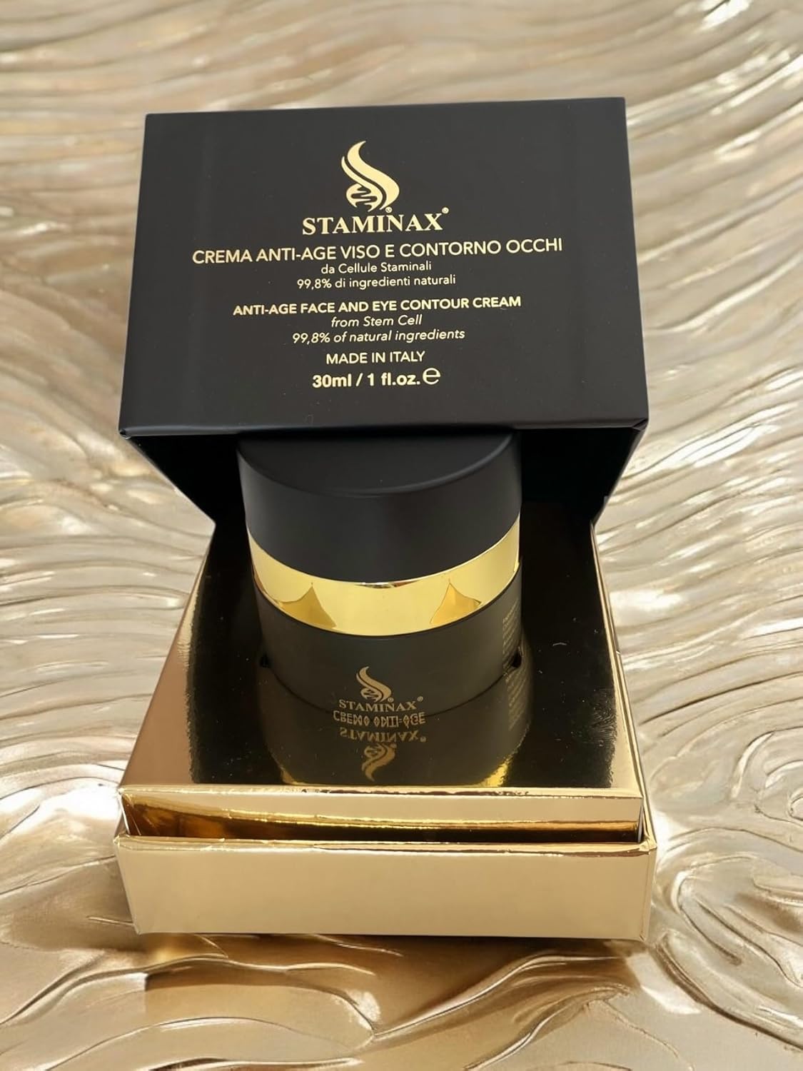 Crème Anti-Âge Visage et Contour des Yeux à base de Cellules Souches (Fabriquée en Italie) (30 ml) 30 ml (Lot de 1)