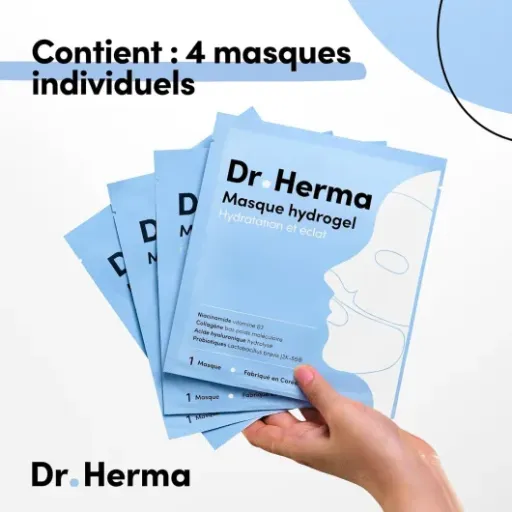 Test Dr Herma Masque Hydrogel Collagène & Acide Hyaluronique : hydratation costaud, patience obligatoire