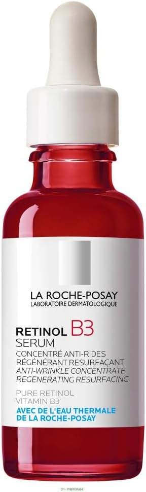 La Roche-Posay - Sérum Rétinol B3 - Sérum Visage Anti-Rides - Enrichi en Rétinol, Glycérine et Vitamine B3 - Corrige les Signes du Vieillissement Cutané - Soin Visage Pour Tous Types de Peaux