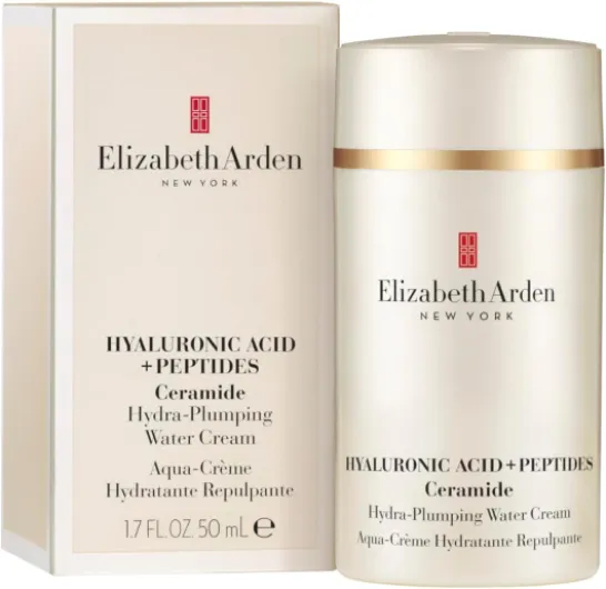 Elizabeth Arden - Crème Hydratante à l'Acide Hyaluronique + Peptides et Céramides, Pour une Peau Plus Rebondie, Plus Ferme et Eclatante, Skincare Léger, Pour tous Types de Peau