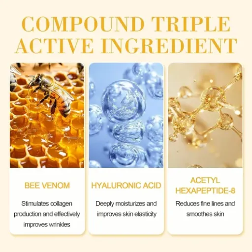 Test Crème Anti-Rides au Venin d'Abeille (lot de 3) : hydratation correcte à petit format