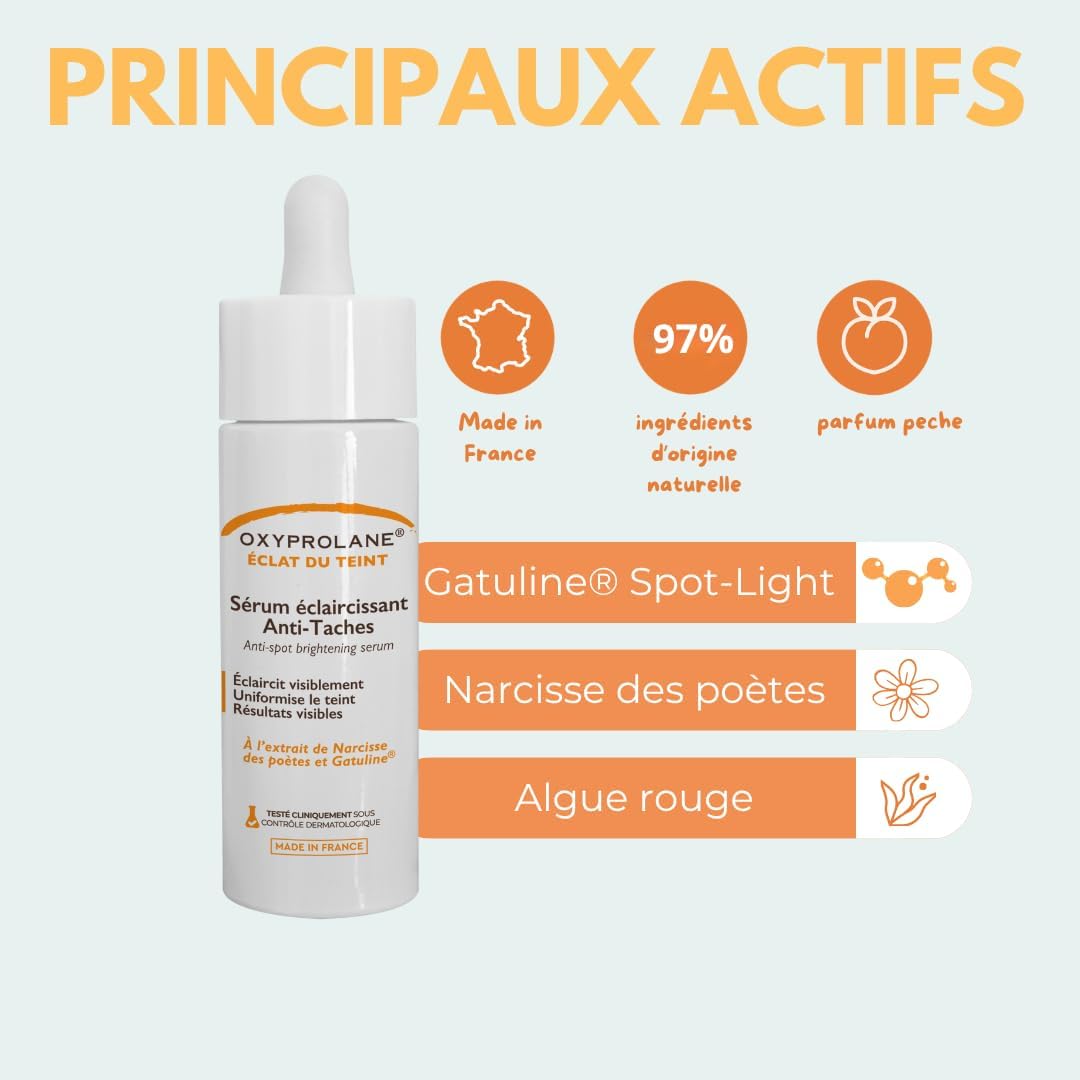 Sérum Anti-Taches - Soin Correcteur Visage Éclat du Teint - Sérum Anti-Taches Brunes, Taches Pigmentaires et Teint Irrégulier - Soin Visage Femme - Laboratoires Bio-Recherche