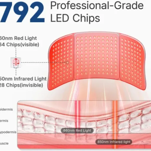 Test Hello Face Ceinture de luminothérapie rouge : le tapis chauffant 2.0 pour détendre les muscles à la maison
