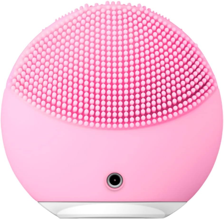 FOREO LUNA mini 2 Brosse nettoyante visage, Accessoires de voyage, Massage faciale électrique, Soins ultra-hygiéniques tous types de peau, Nettoyage facile, Brosse électrique silicone Pearl Pink
