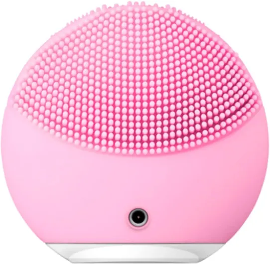FOREO LUNA mini 2 Brosse nettoyante visage, Accessoires de voyage, Massage faciale électrique, Soins ultra-hygiéniques tous types de peau, Nettoyage facile, Brosse électrique silicone Pearl Pink