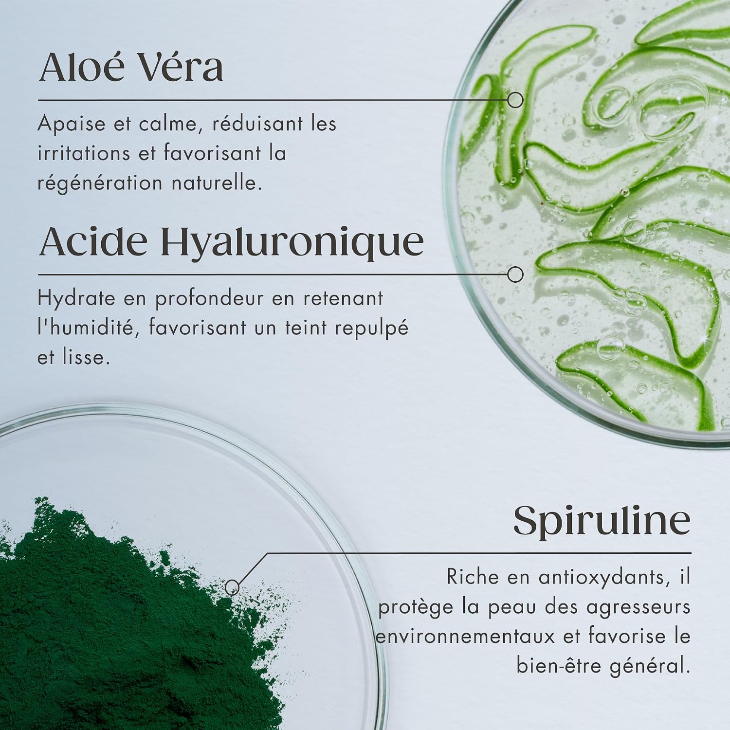 Sérum Hyaluronique Haute Concentration 100 ml - Acide Hyaluronique pour le Visage, Hydratation Anti-Âge 24 h, Formule Végane, Pour Femmes & Hommes