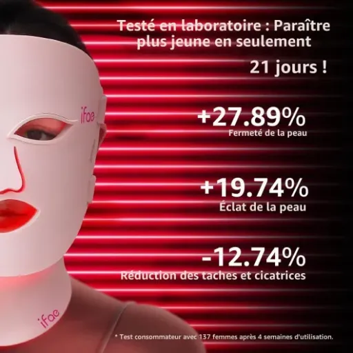 Test Masque LED IFAE 630/830 nm : un masque rouge qui fait (un peu) le taf sans faire de miracle